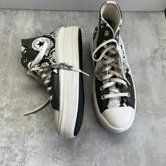 Converse Chuck Taylor All Star Move Platform Authentic Glam Black Shoe Size 8.5 - Picture 2 of 12